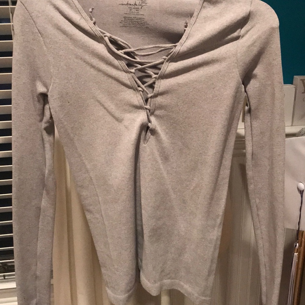 Free People lace up top